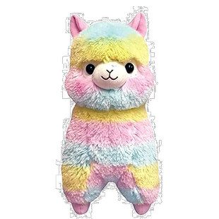 AMUFUN 彩虹大号羊驼毛绒玩具 多色