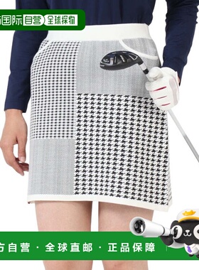 日本直邮Admiral GOLF 女士保温图案拼接针织高尔夫短裙 ADLA473-
