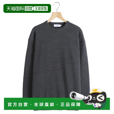 1h可退 日本直邮Graphpaper男装高密度全羊毛圆领针织衫 立体编织