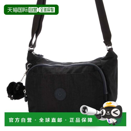 日本直邮Kipling CAI 斜挎包 黑色卡包单肩包