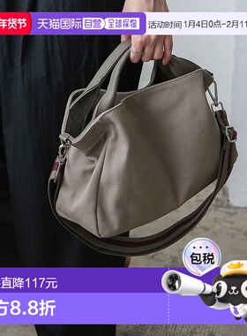 日本直邮VitaFelice 皮革帆布两用托特包 礼物[V04517AW02319]