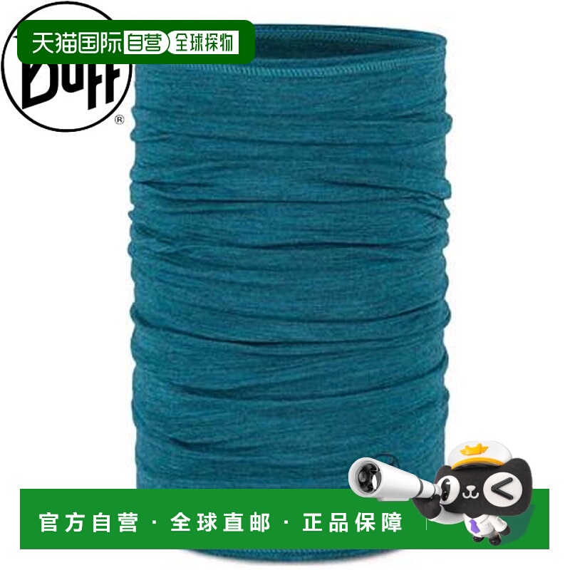 日本直邮BUFF 美利奴轻盈纯色羊毛颈套蓝绿色采用  美利奴羊毛和5