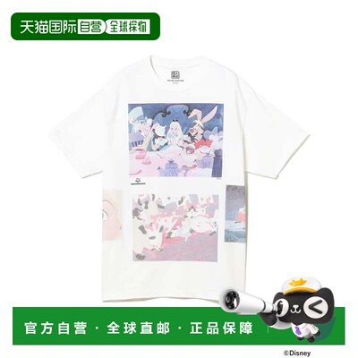 1h可退 日本直邮B印MARKET 男士 全棉印花T恤（迪士尼《爱丽丝梦
