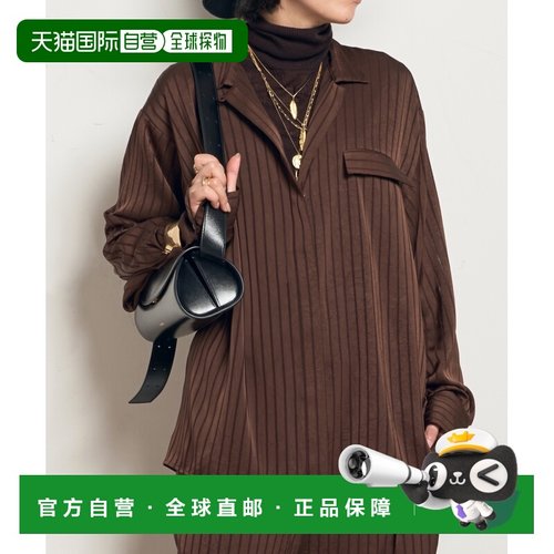 1h可退 日本直邮ARCHIVE STANCE 女装 飘逸光泽感 宽松缎面条纹衬