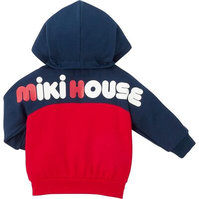 【日本直邮】MIKI HOUSE连帽外套 10-3729-491 拉链款 日本制 儿