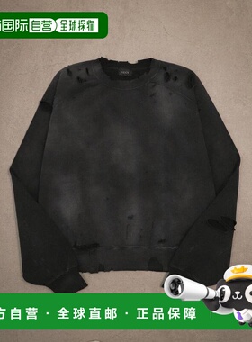 1h可退 日本直邮LUCY 男装 宽松长袖连帽衫 破坏水洗设计 LU26SS0