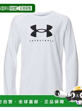 日本直邮UNDER ARMOUR-UA BOYS TECH 大标志 LS T 长袖T恤(RonT)