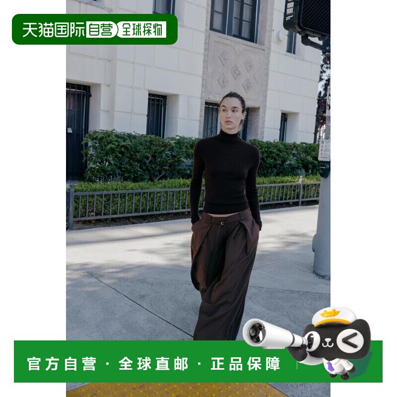 日本直邮Zara羊毛混纺高领毛衣长袖针织