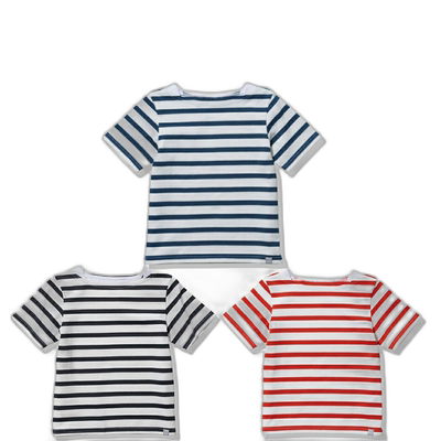 日本直邮HELLY HANSEN KS S BORDER BOAT-NECK 短袖镶边船领青少T