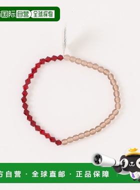 1h可退 日本直邮欧州航路 女士 简约捷克玻璃双色手链 手工制作 L