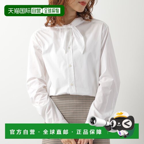 日本直邮N°21 G032 0187 女士棉质长袖衬衫 刺绣logo 1101