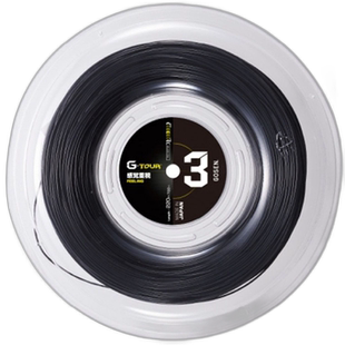 日本直邮GOSEN 网球拍线 G-TOUR 3 17 黑色 220m 卷网球拍线 TSGT