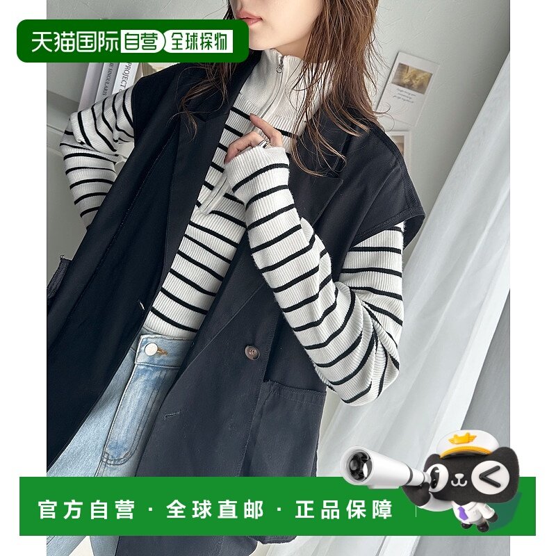 1h可退 日本直邮Java 女士双排扣可调腰尾抽绳两面穿西装背心 jv1,女装/女士精品,马夹,淘宝优惠券,粉丝福利购,淘宝优惠卷