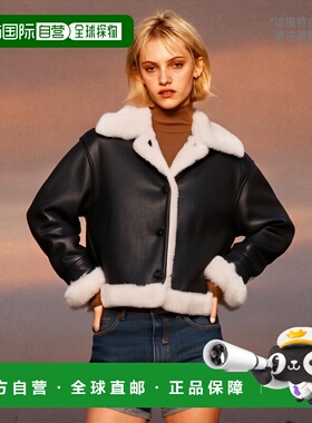 日本直邮LOEWE 皮夹克 羊毛皮夹克 黑色 女士 s359y2sl08 1102