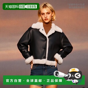 皮夹克 s359y2sl08 羊毛皮夹克 女士 1102 黑色 日本直邮LOEWE