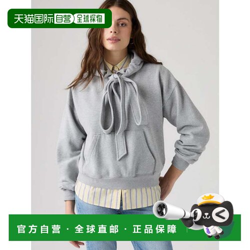 日本直邮levi’s 李维斯 LEVI'S 复古系带连帽卫衣 灰色