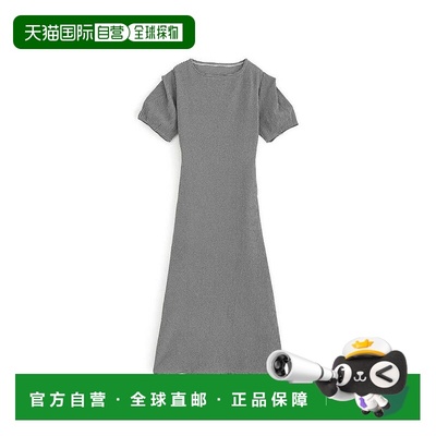 日本直邮日潮 GRL 格子图案泡袖连衣裙sm36甜美长裙