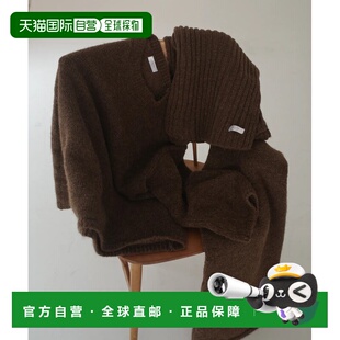 1h可退 日本直邮HINNA cottage 女装 针织三件套 毛衣裤+围巾 细