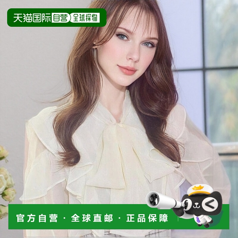 日本直邮日潮 michellmacaron荷叶边蝴蝶结衬衫SJU0004新款