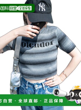 1h可退 日本直邮WEGO 女士渐变色短款针织T恤 WE24SM06L0022女装