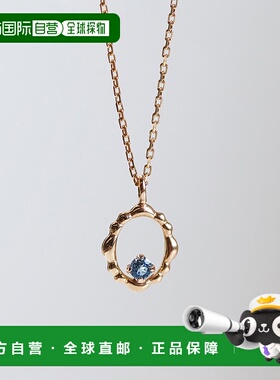 1h可退 日本直邮cui-cui10K黄金椭圆形彩宝项链1月石榴石cuicui