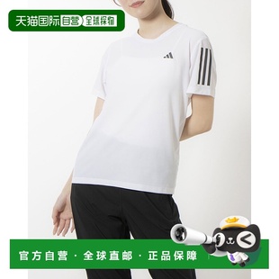 Run the 田径 跑步短袖 白 日本直邮阿迪达斯女子 T恤IK7442 Own