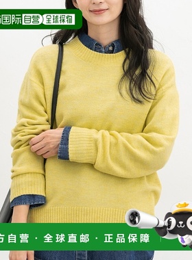 1h可退 日本直邮Honeys女士宽松圆领针织衫 轻柔仿羊绒质感 53331