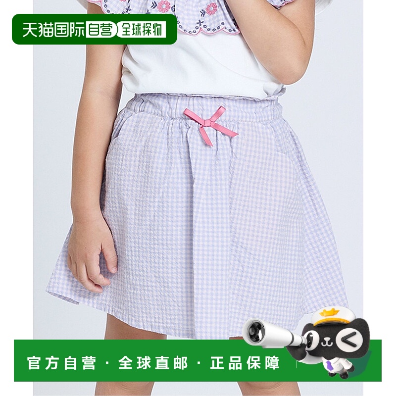 1h可退 日本直邮Seraph 女童格纹内裤附带裙子 S218015