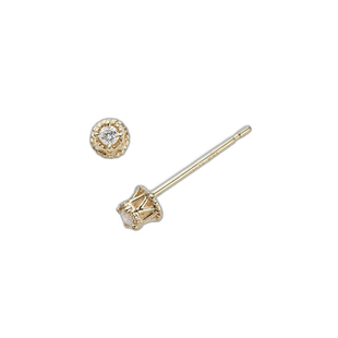 日潮 agete 阿卡朵【限定款】K10钻石耳钉白色 0.02克拉 均码耳饰