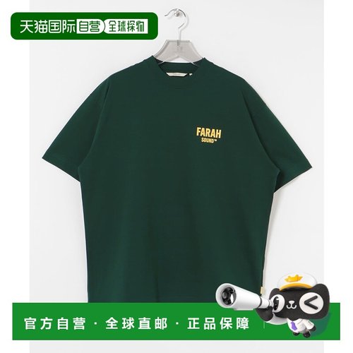 1h可退 日本直邮FARAH 男装宽松短袖T恤 FARAH SOUND 胸前logo设