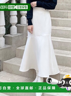 日本直邮JUNOAH 不对称美人鱼短裙 半身裙包臀裙[JU5602EW03832]