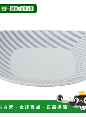 【日本直邮】Hasami 瓷盘 方形 直径约 15cm Copan 灰色 日本制造