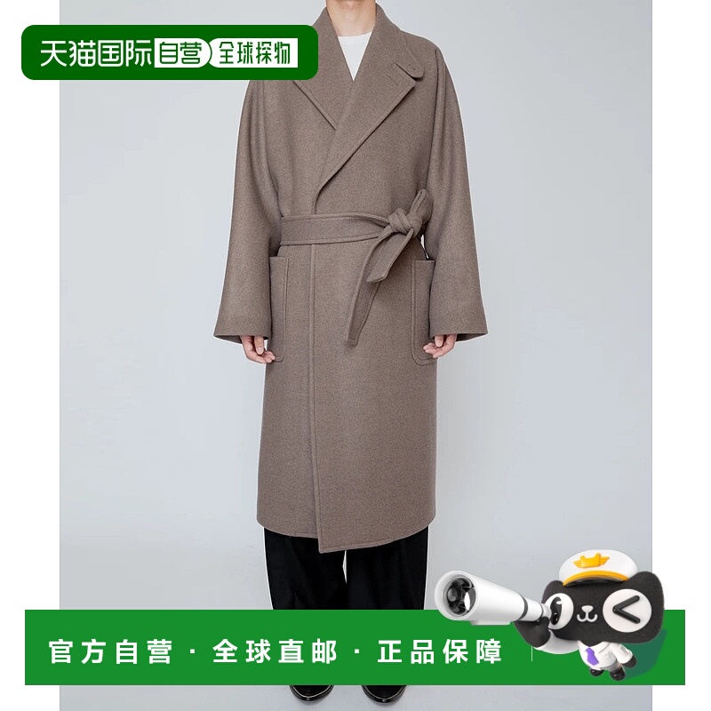 1h可退 日本直邮RAINMAKER 男装 羊毛混纺 宽松A字廓形系带大衣 1