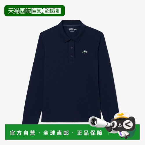 日本直邮LACOSTE纯色徽标Logo长袖POLO衫 女款户外 PF4567