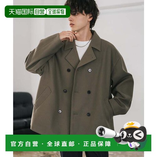 日本直邮Rocky Monroe P大衣 短款 双排扣外套 男女通用 外套 夹