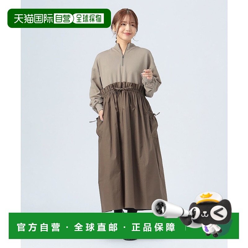 1h可退 日本直邮BEAMS HEART 女装 异材质 半拉链 连衣裙 4326045