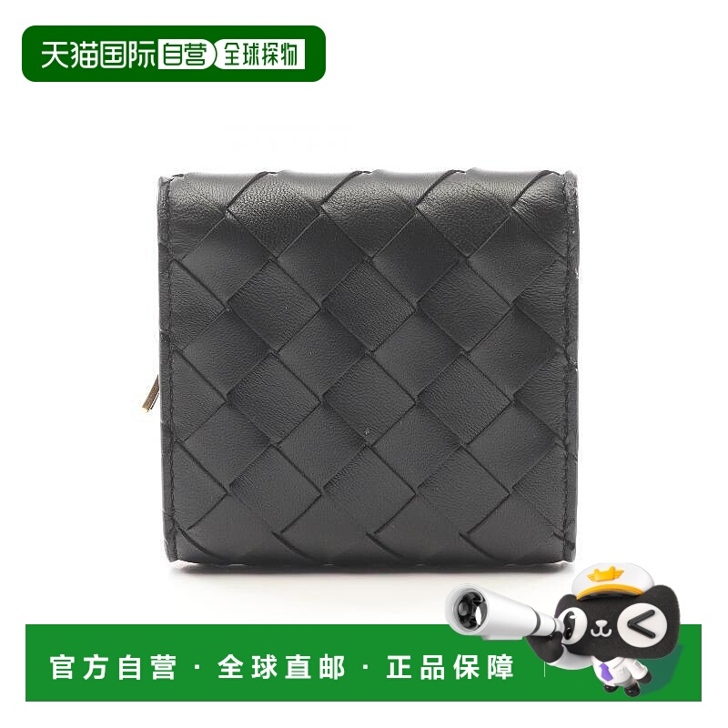 日本直邮中古Bottega Veneta葆蝶家女S级99新三折钱包短钱包牛皮