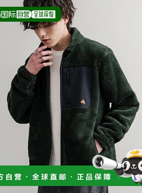 1h可退 日本直邮LOGOS 男女同款 加绒宽松半拉链外套 胸前刺绣log