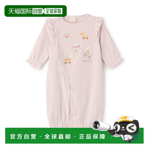 日本直邮NARUMIYA petit main 有机棉贴布2WAY连体衣