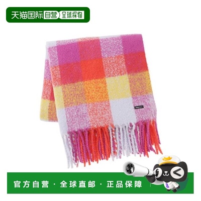 1h可退 日本直邮Francfranc 仿马海毛格纹披肩毯（膝盖毯）1700*1
