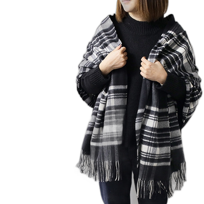 日本直邮Johnstons约翰斯顿羊绒格子呢披肩围巾WA000056高端时尚
