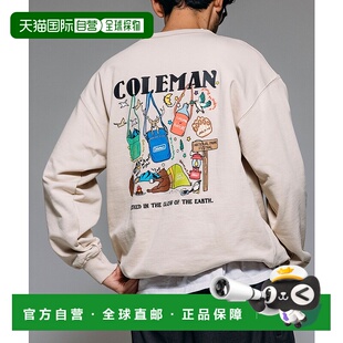 1h可退 日本直邮Coleman 男装 别注系列 背部印花 重磅圆领卫衣