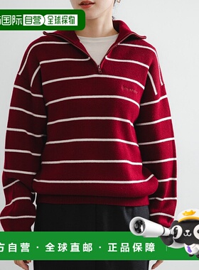 1h可退 日本直邮OperaSPORT 女装 半拉链羊毛混纺针织衫 高领设计