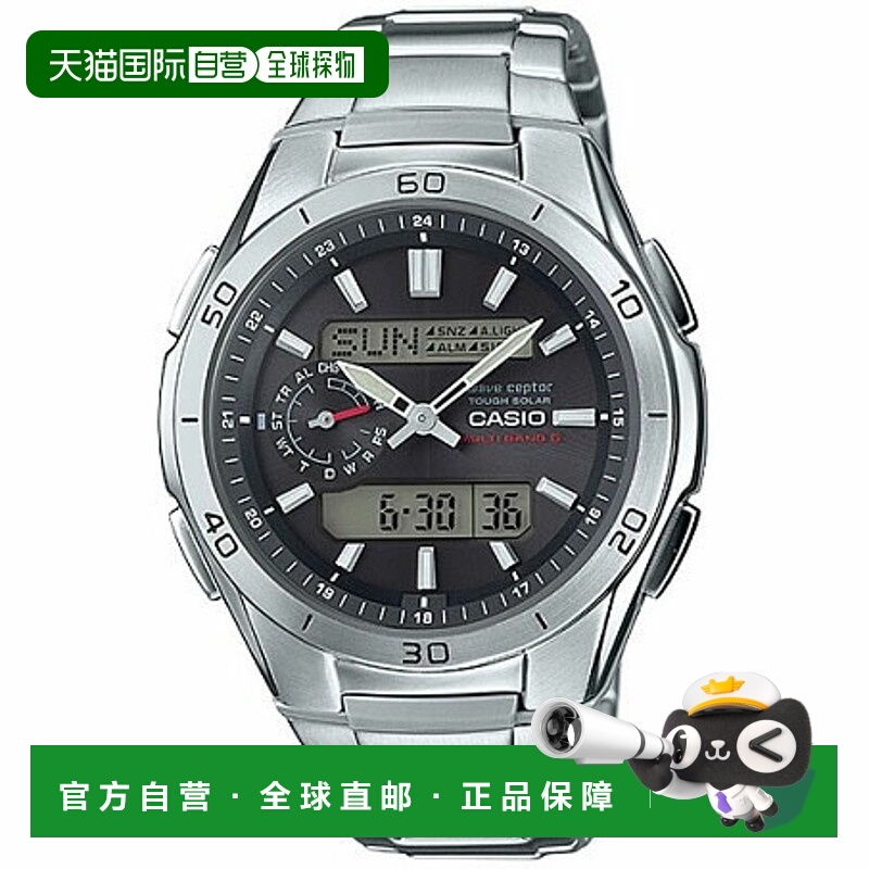 日本直邮CASIO卡西欧WVA-M650D-1AJF波感受器电波时钟男手表WVAM6