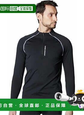 【日本直邮】[安德玛] UA RASH GUARD 1/4 ZIP 黑色 3XL