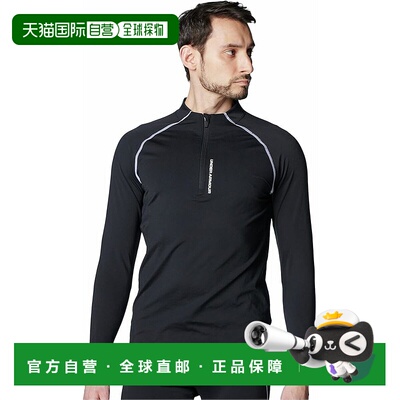 【日本直邮】[安德玛] UA RASH GUARD 1/4 ZIP 黑色 3XL