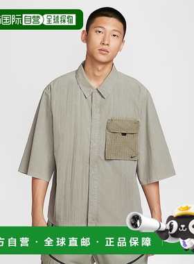 日本直邮Nike Swoosh TECH柔软舒适简约百搭短袖衬衫 男款 军绿色