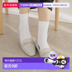 日本直邮VIVIAN 方头乐福鞋2cm鞋跟（灰色PU）一脚蹬