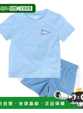 日本直邮Nike 儿童短袖T恤短裤上下套装 [76M661-UAV(Jr)]