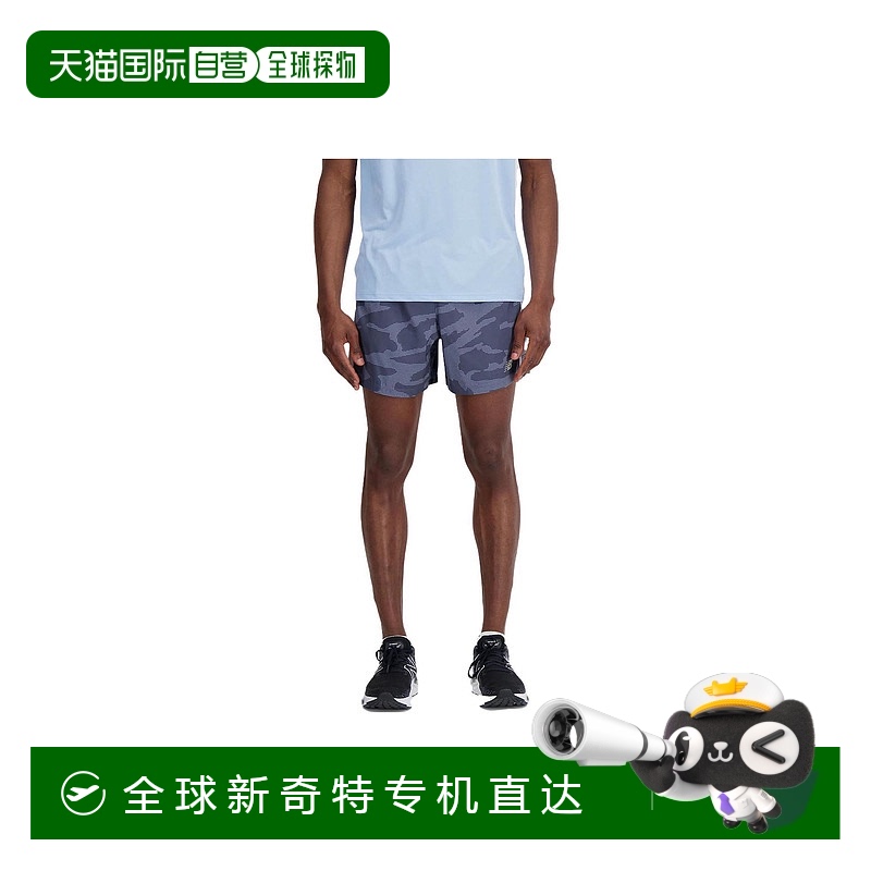 日本直邮New Balance Printed Accelerate 5 Inch Short 条纹字母